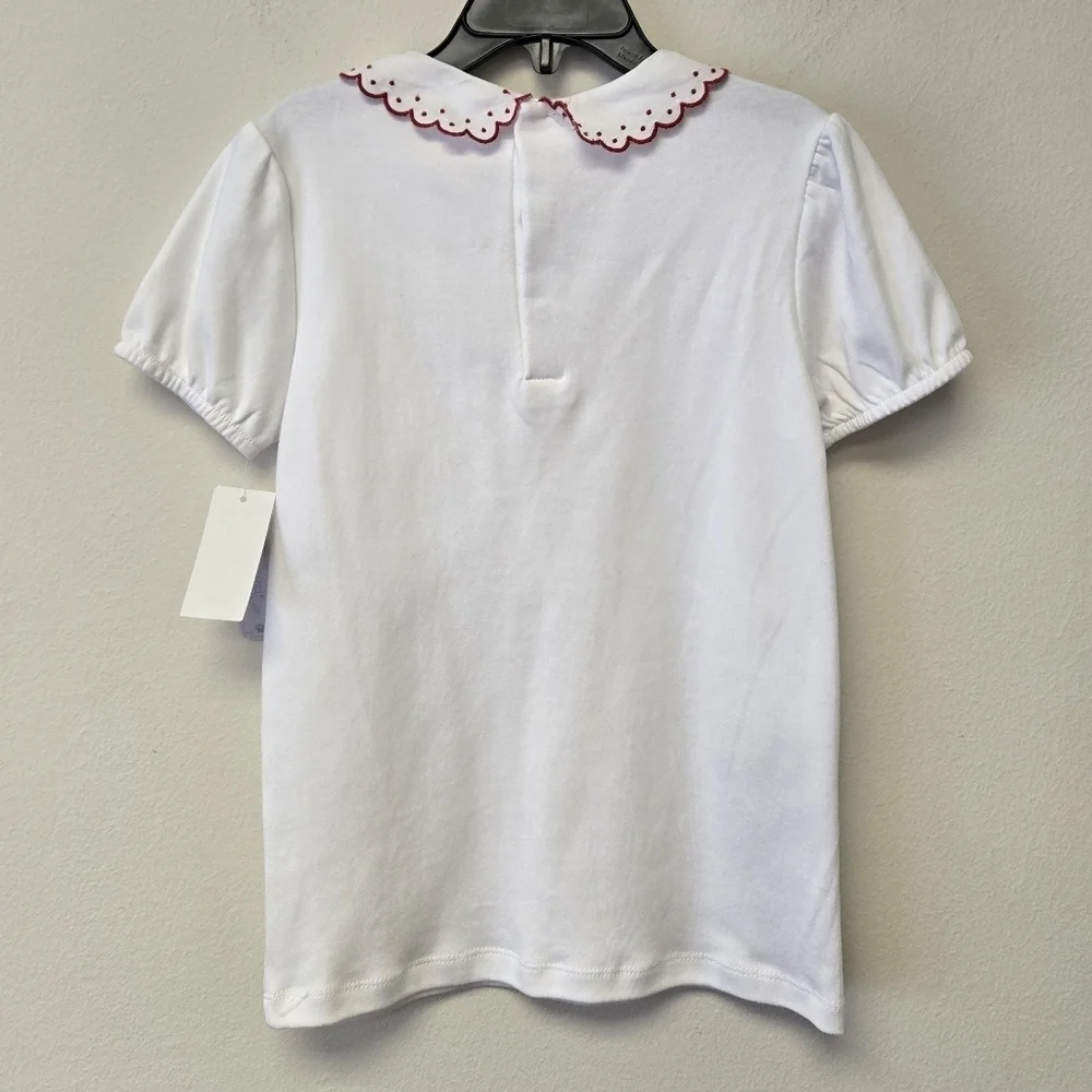 Edgehill Collection Peter Pan Collar Gingham Short Set Red 6